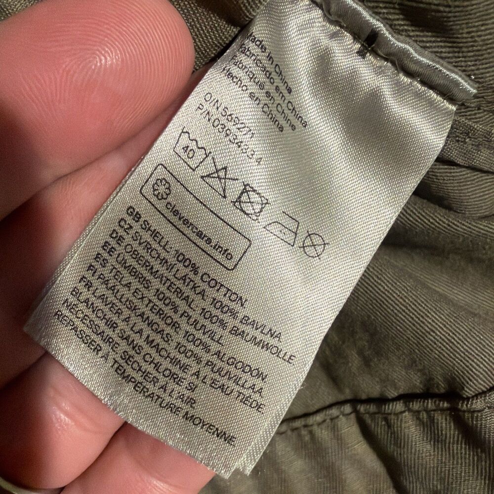 H&M Divided Jacket Women's Size 6 Green Button Front Military Themed Pockets - Picture 7 of 11
